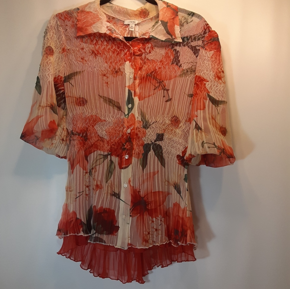 Cache Women Blouse Multicolor Size M